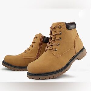 Hawkwell Kids Tan Lace-Up Boots Size 10